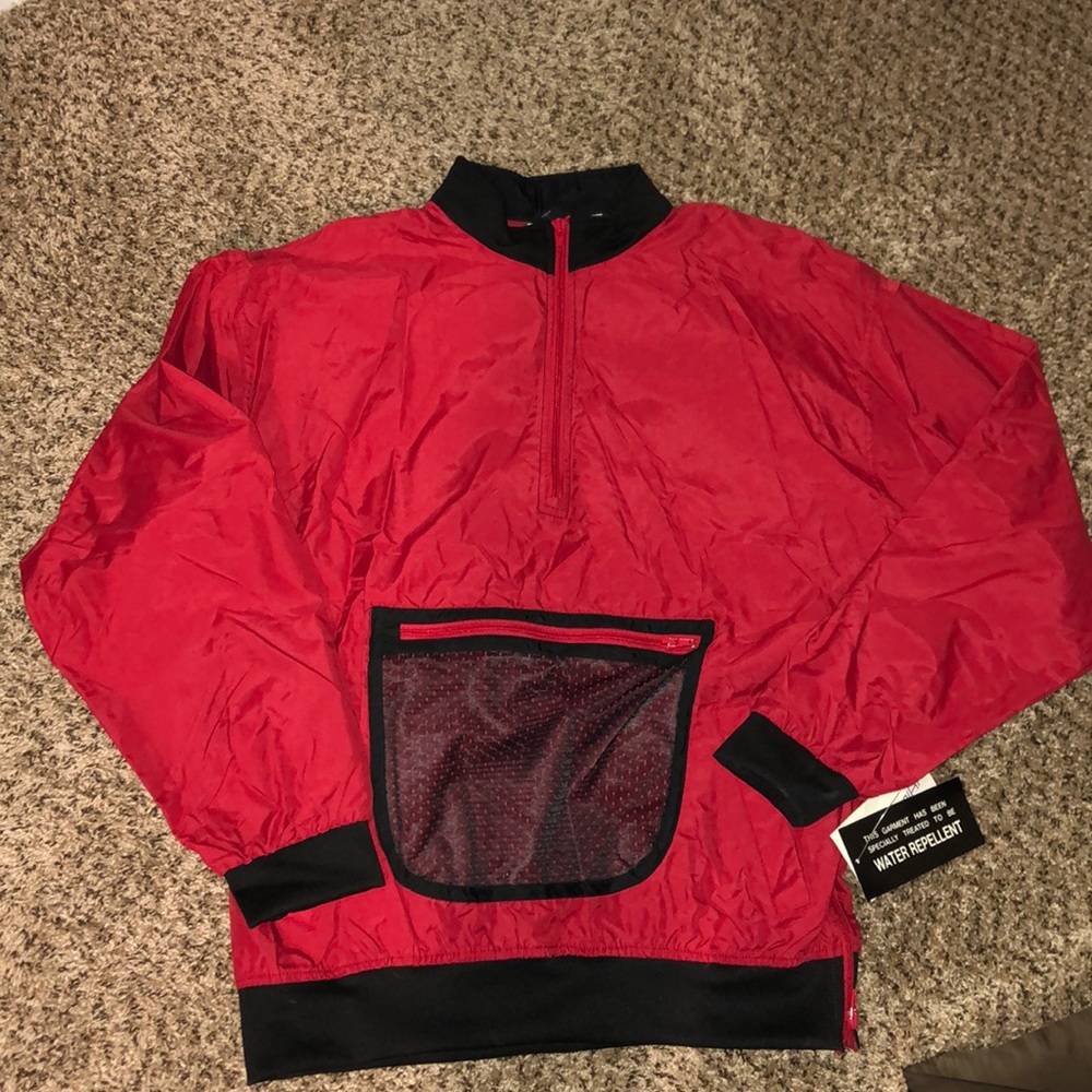 Red/Black Windbreaker Water Resistant Size M